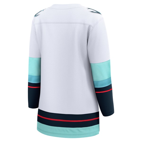 Women's Seattle Kraken Fanatics White Away Breakaway Jersey - Image 4