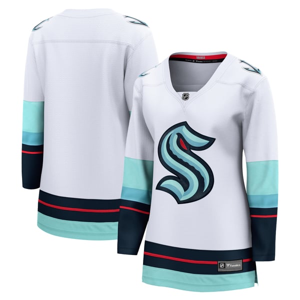 Women's Seattle Kraken Fanatics White Away Breakaway Jersey - Image 1