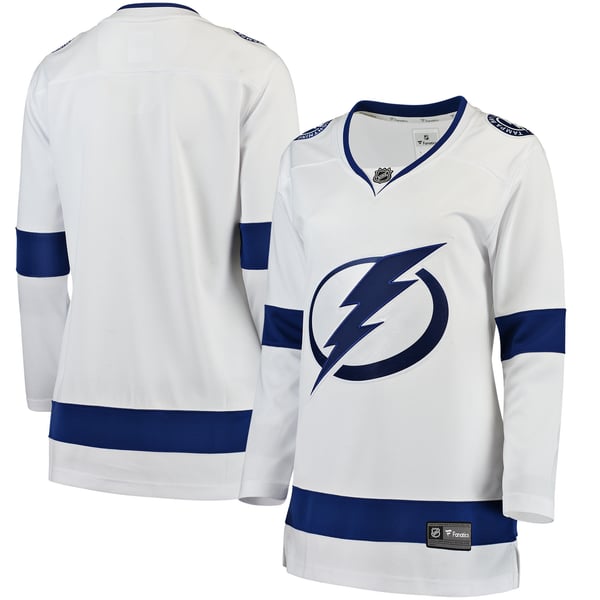 Women's Tampa Bay Lightning Fanatics White Away Breakaway Jersey - Image 1