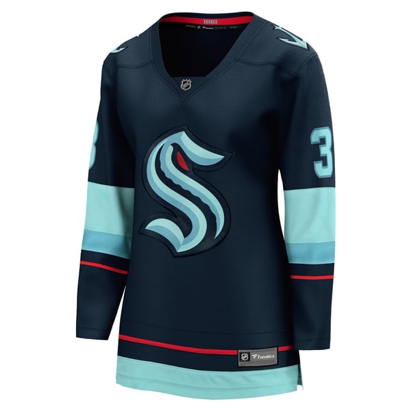 Women's Seattle Kraken Will Borgen Fanatics Deep Sea Blue Home Breakaway Player Jersey - Image 3