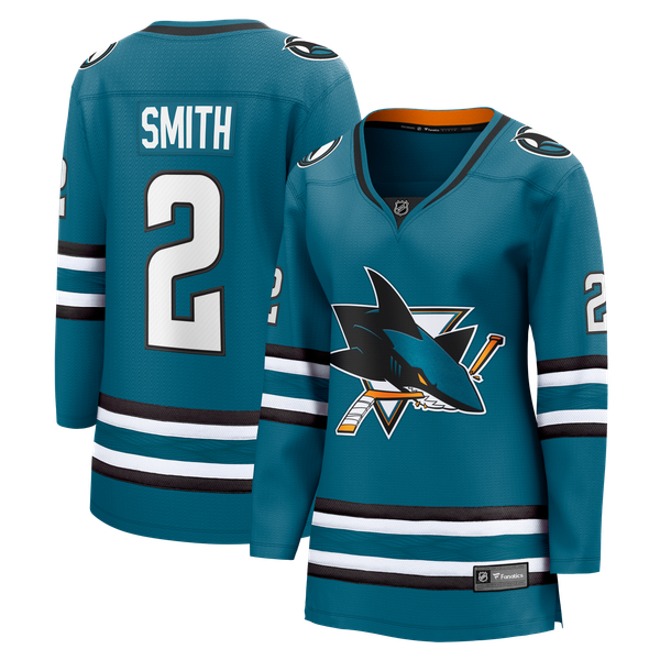 Women's San Jose Sharks Will Smith Fanatics Teal Home Breakaway Jersey - Image 2