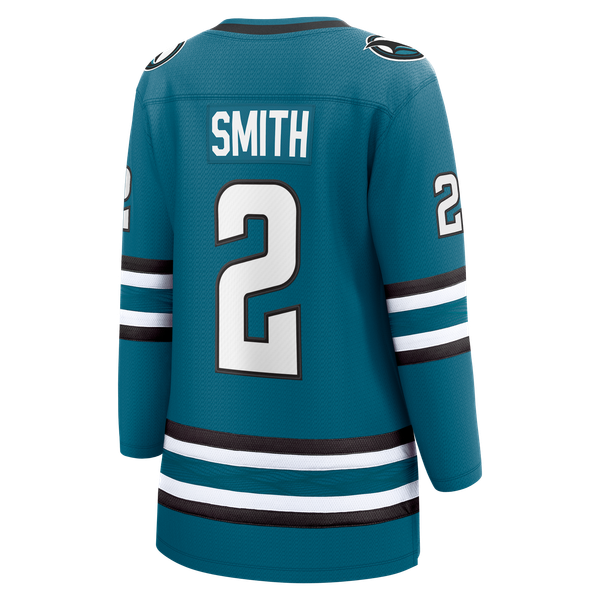 Women's San Jose Sharks Will Smith Fanatics Teal Home Breakaway Jersey - Image 4