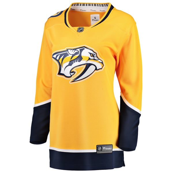 Women's Nashville Predators Fanatics Yellow Home Breakaway Jersey - Image 3