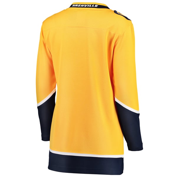 Women's Nashville Predators Fanatics Yellow Home Breakaway Jersey - Image 4