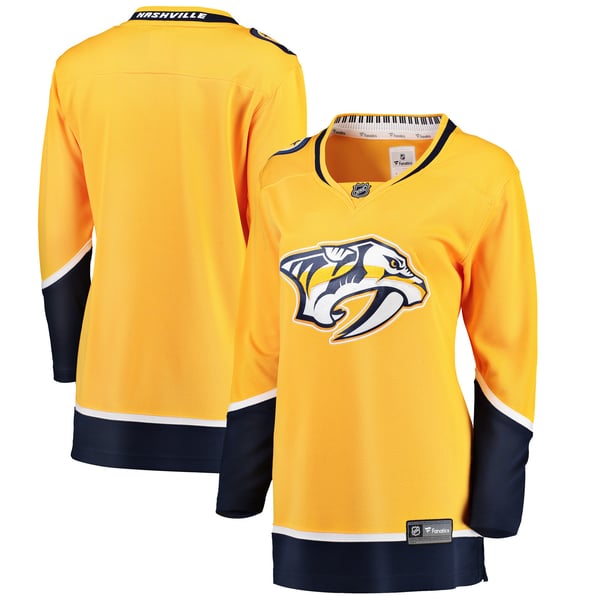 Women's Nashville Predators Fanatics Yellow Home Breakaway Jersey - Image 1