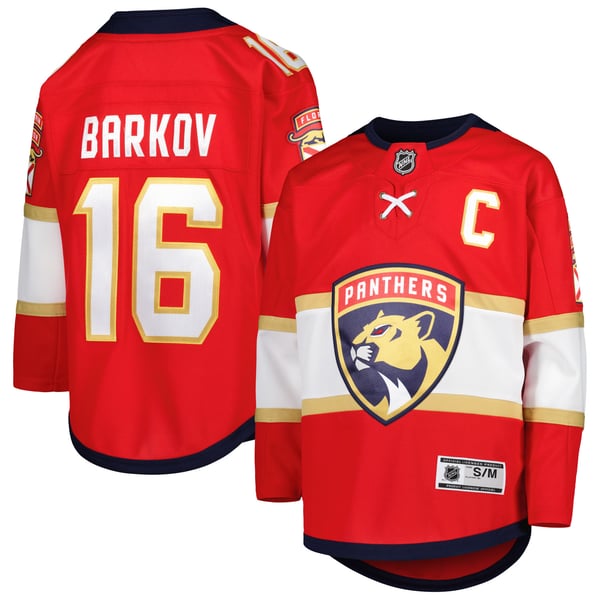 Youth Florida Panthers Aleksander Barkov Red Home Premier Player Jersey - Image 1