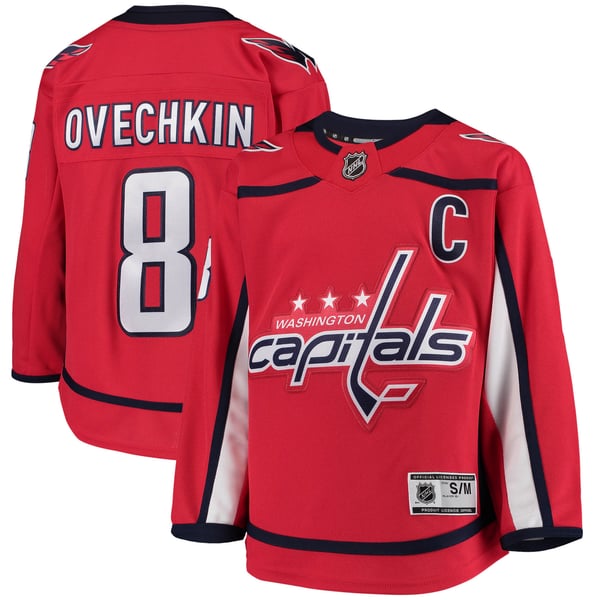 Youth Washington Capitals Alexander Ovechkin Red Home Premier Player Jersey - Image 2