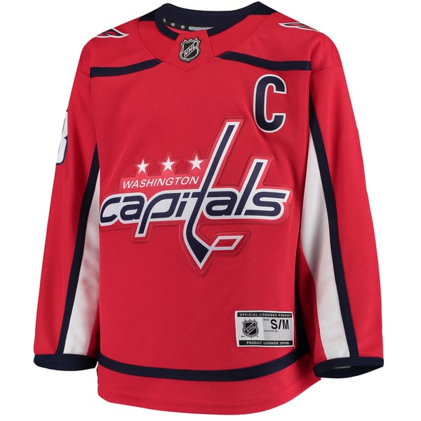 Youth Washington Capitals Alexander Ovechkin Red Home Premier Player Jersey - Image 3