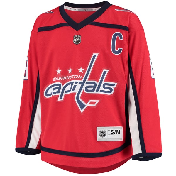 Youth Washington Capitals Alexander Ovechkin Red Home Replica Player Jersey - Image 3