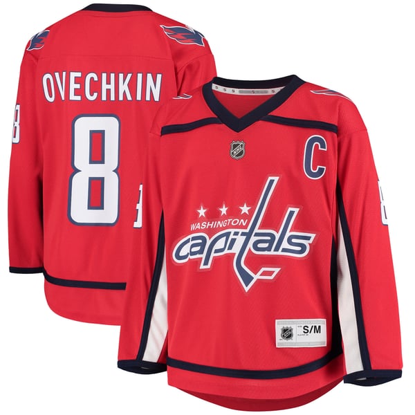 Youth Washington Capitals Alexander Ovechkin Red Home Replica Player Jersey - Image 1