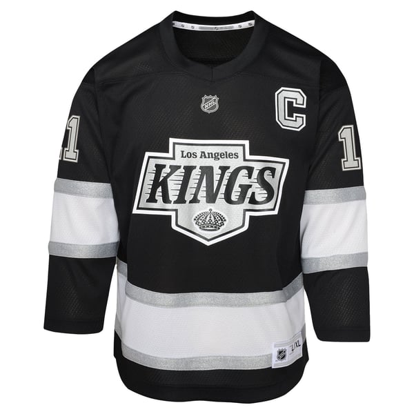 Youth Los Angeles Kings Anze Kopitar Black Replica Player Jersey - Image 3