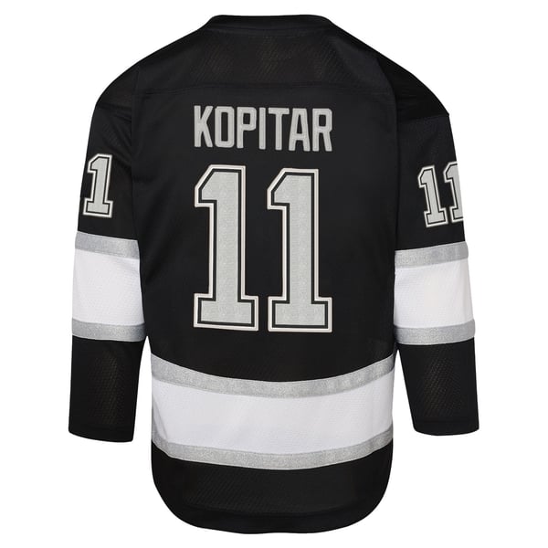 Youth Los Angeles Kings Anze Kopitar Black Replica Player Jersey - Image 4