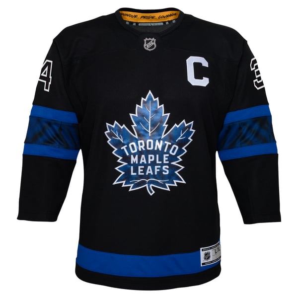 Youth Toronto Maple Leafs Auston Matthews Black Alternate Premier Player Jersey - Image 3