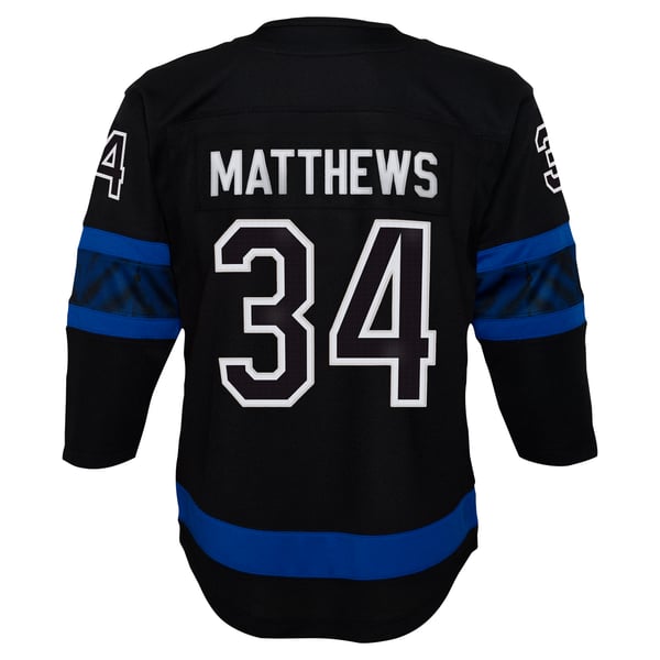 Youth Toronto Maple Leafs Auston Matthews Black Alternate Premier Player Jersey - Image 4