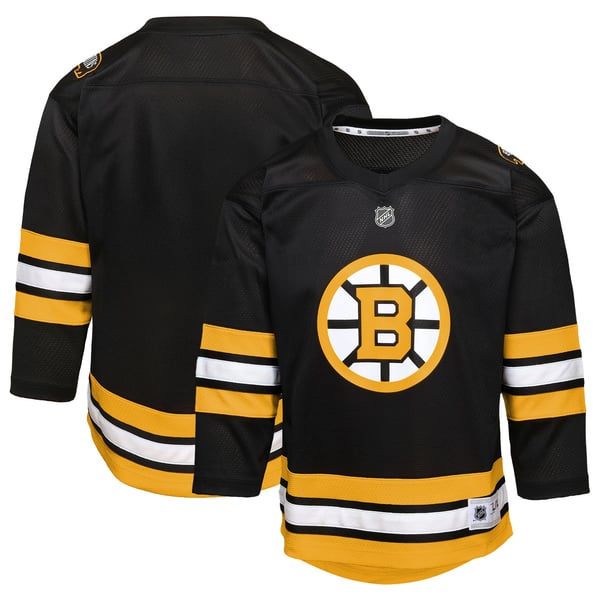 Youth Boston Bruins  Black Home Replica Jersey
