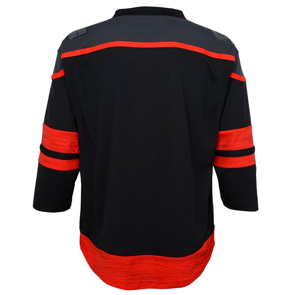 Youth Carolina Hurricanes  Black Home Replica Jersey - Image 4