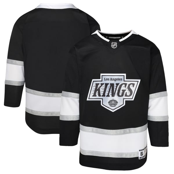 Youth Los Angeles Kings Black Home Premier Jersey - Image 2