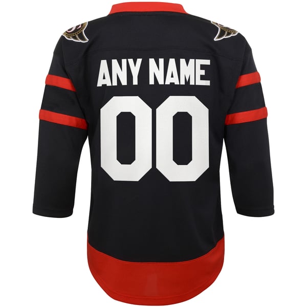 Youth Ottawa Senators Black Home Replica Custom Jersey - Image 4