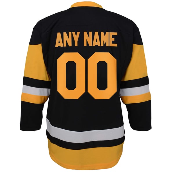 Youth Pittsburgh Penguins  Black Home Replica Custom Jersey - Image 4