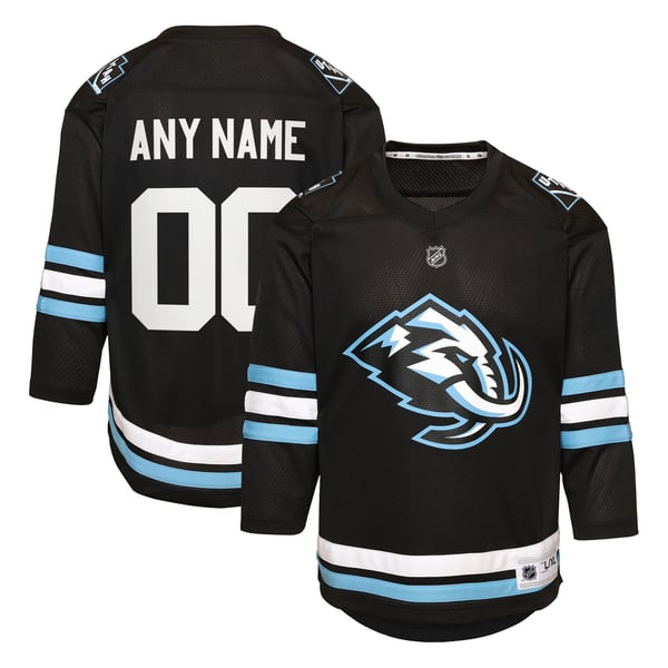 Youth Utah Mammoth Black Home Replica Custom Jersey - Image 2