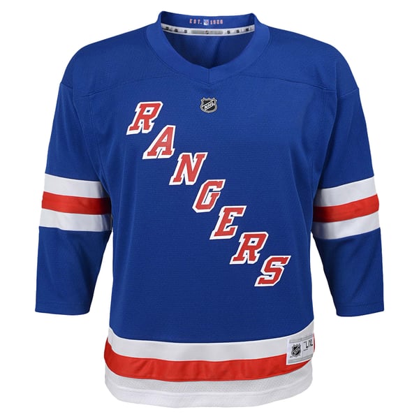 Youth New York Rangers Blue Replica Custom Jersey - Image 3
