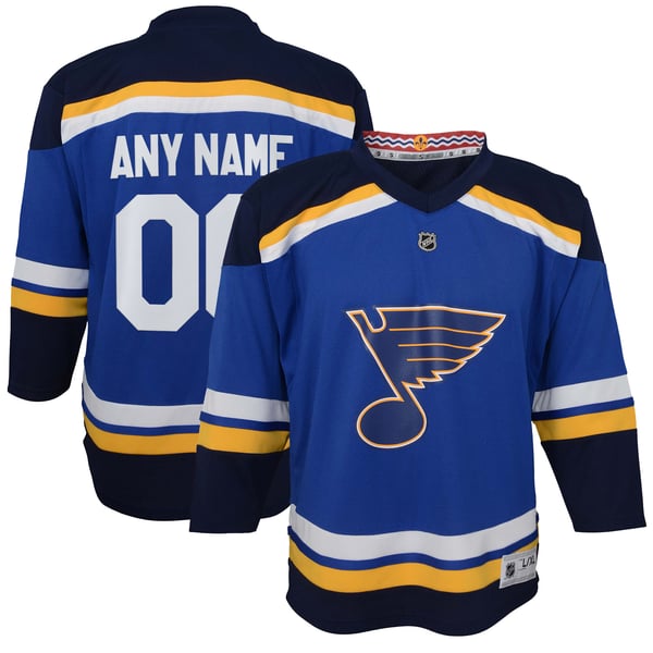 Youth St. Louis Blues  Blue Home Replica Custom Jersey - Image 1