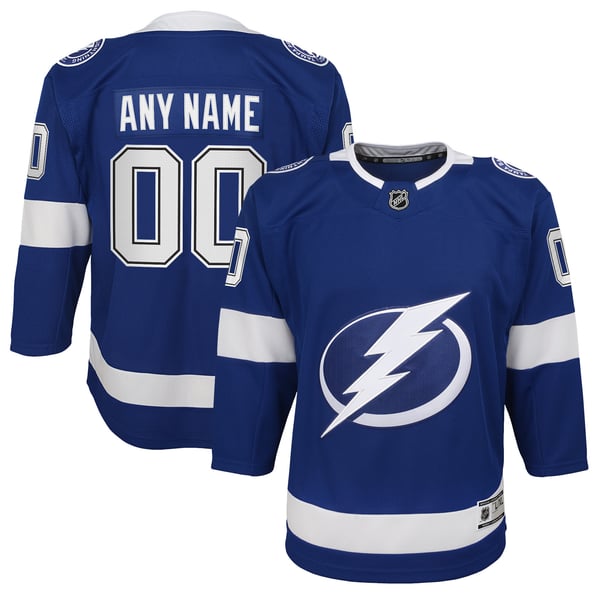 Youth Tampa Bay Lightning Blue Home Custom Premier Jersey - Image 1