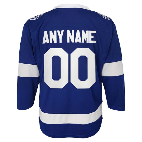 Youth Tampa Bay Lightning Blue Replica Custom Jersey - Image 4