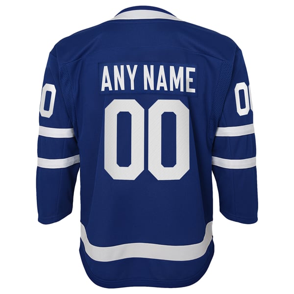 Youth Toronto Maple Leafs Blue Home Premier Custom Jersey - Image 4