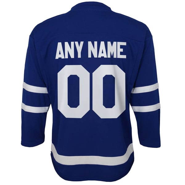 Youth Toronto Maple Leafs  Blue Home Replica Custom Jersey - Image 4