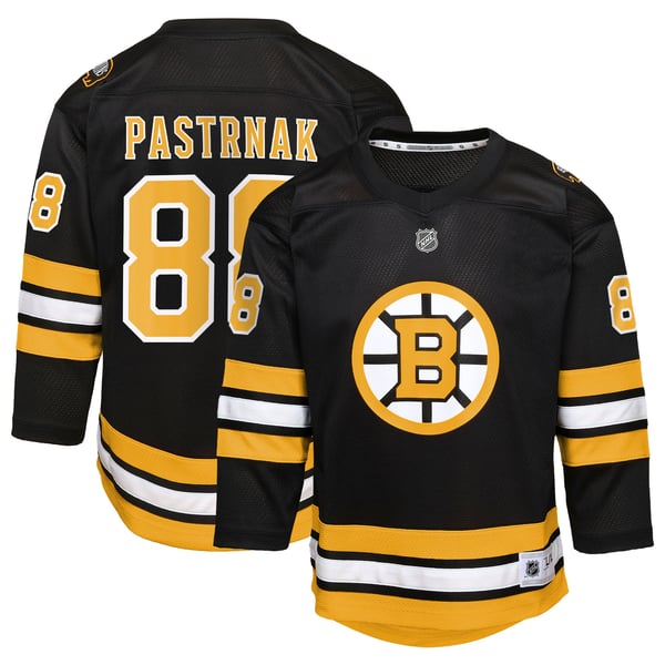 Youth Boston Bruins David Pastrnak Black Home Replica Player Jersey