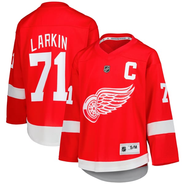 Youth Detroit Red Wings Dylan Larkin Red Home Replica Player Jersey - Image 2