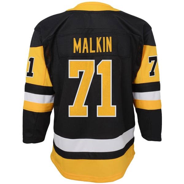 Youth Pittsburgh Penguins Evgeni Malkin Black Home Premier Player Jersey - Image 4