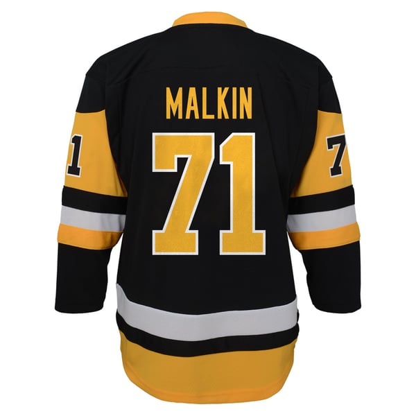 Youth Pittsburgh Penguins Evgeni Malkin Black Home Replica Player Jersey - Image 4