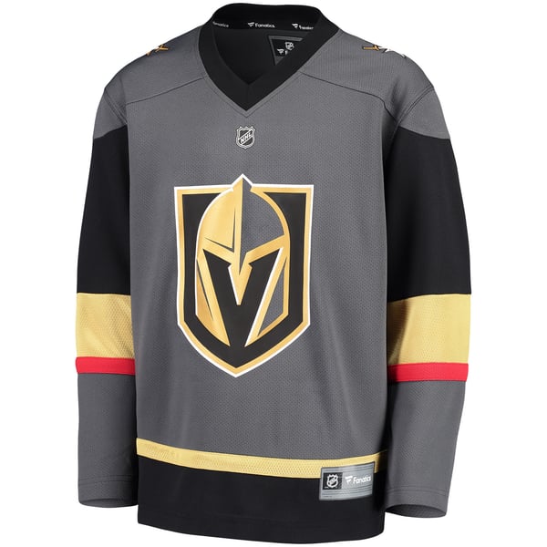 Youth Vegas Golden Knights Fanatics Black Alternate Replica Blank Jersey - Image 3