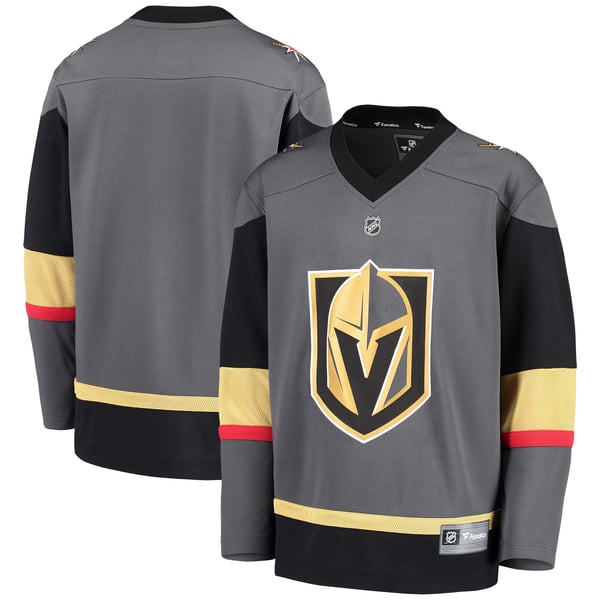 Youth Vegas Golden Knights Fanatics Black Alternate Replica Blank Jersey - Image 1