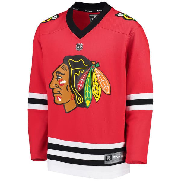 Youth Chicago Blackhawks Fanatics Red Home Replica Blank Jersey - Image 3
