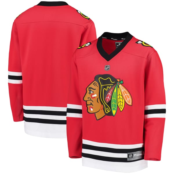 Youth Chicago Blackhawks Fanatics Red Home Replica Blank Jersey - Image 1