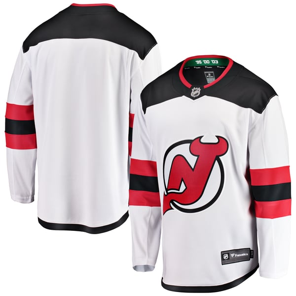 Youth New Jersey Devils Fanatics White Away Breakaway Jersey - Image 2