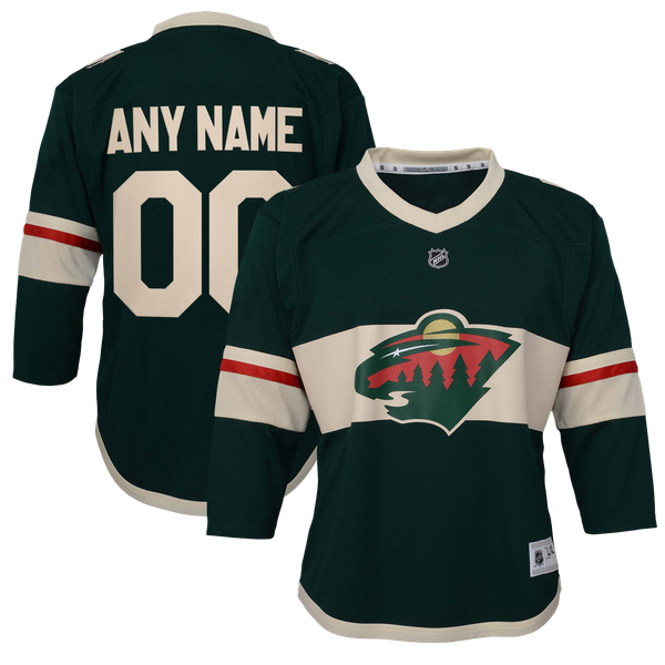 Youth Minnesota Wild Green Replica Custom Jersey - Image 2