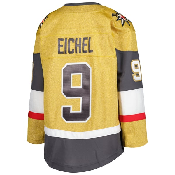 Youth Vegas Golden Knights Jack Eichel Gold Home Premier Player Jersey - Image 4