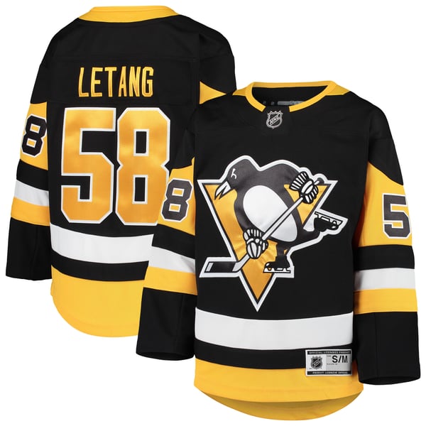 Youth Pittsburgh Penguins Kris Letang Black Premier Player Jersey - Image 1
