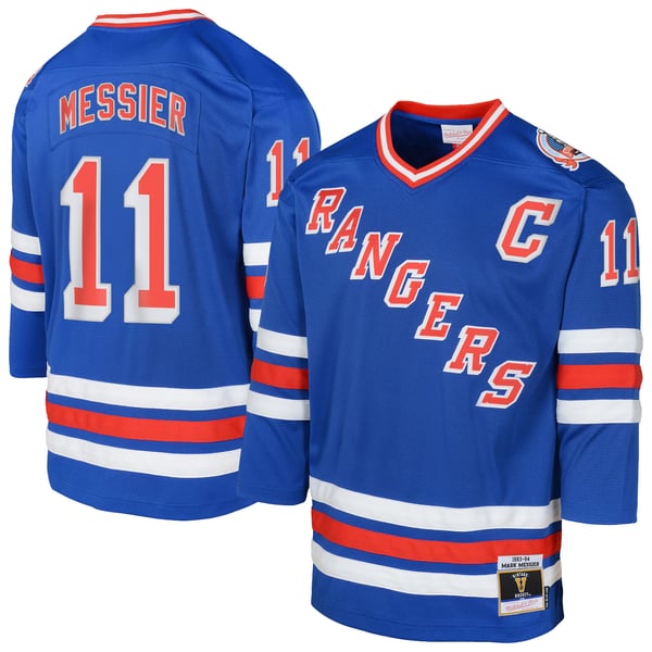 Youth New York Rangers Mark Messier Royal Power Play 2.0 Player Jersey with Captain Patch - Image 2