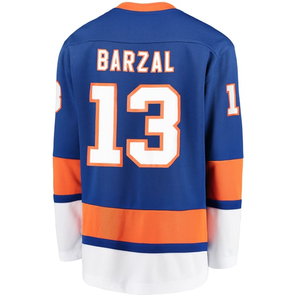 Youth New York Islanders Mathew Barzal Royal Home Player Replica Jersey - Image 4