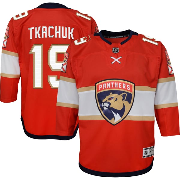 Youth Florida Panthers Matthew Tkachuk Red Home Premier Player Jersey - Image 2
