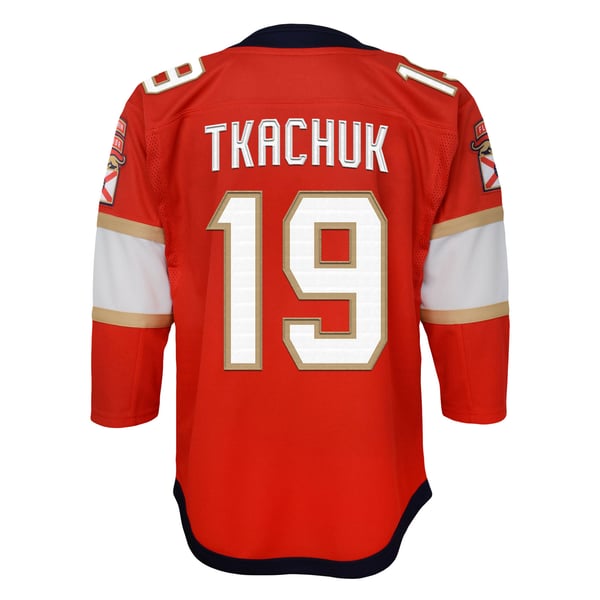 Youth Florida Panthers Matthew Tkachuk Red Home Premier Player Jersey - Image 4