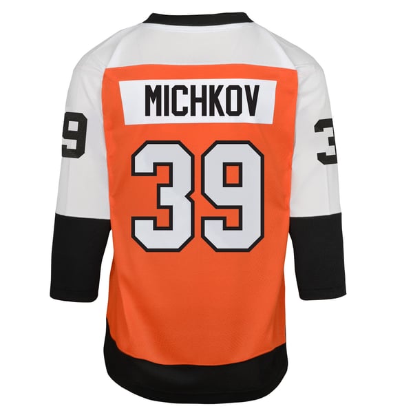 Youth Philadelphia Flyers Matvei Michkov Orange Home Replica Player Jersey - Image 4