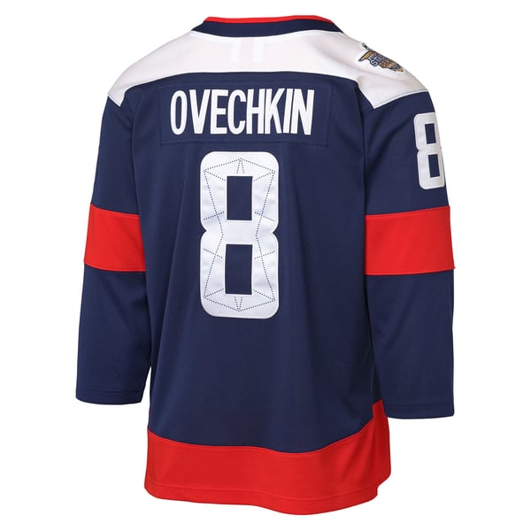 Youth Washington Capitals Alexander Ovechkin Mitchell & Ness Navy 2018 NHL Stadium Series Power Play 2.0 Player Jersey - Image 4