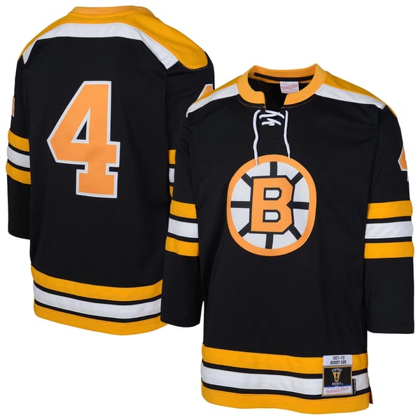 Youth Boston Bruins Bobby Orr Mitchell & Ness Black   Power Play Player Jersey