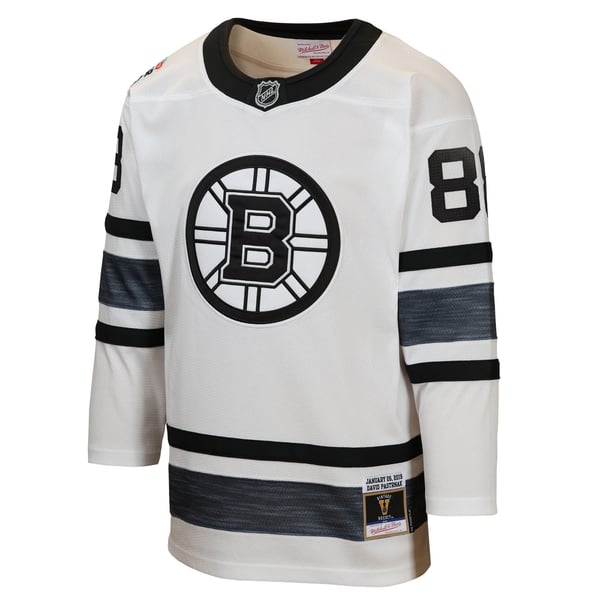 Youth Boston Bruins David Pastrnak Mitchell & Ness White 2019 All-Star Game Power Play Jersey
